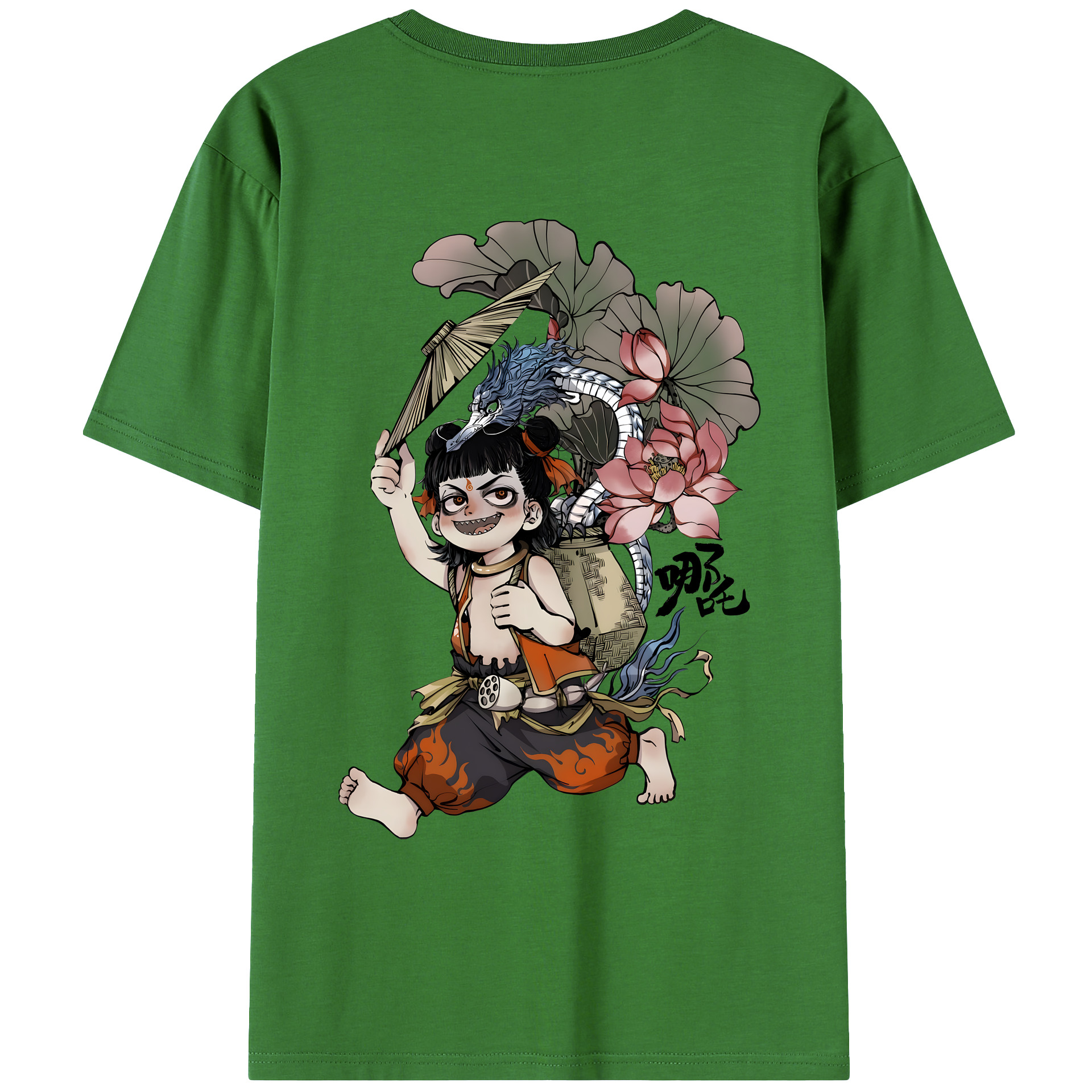 （画像用） Ne Zha 2 ナタ 魔童の大暴れ レディース半袖Tシャツ(バックプリント)